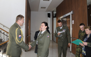 Uvítání ředitele Krajského vojenského velitelství Karlovy Vary 